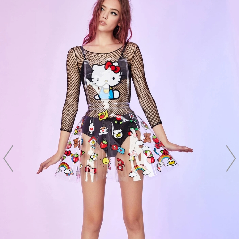 Dolls Kill x Hello Kitty pvc pinafore